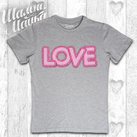 Прикольные футболки: Love Нашивка